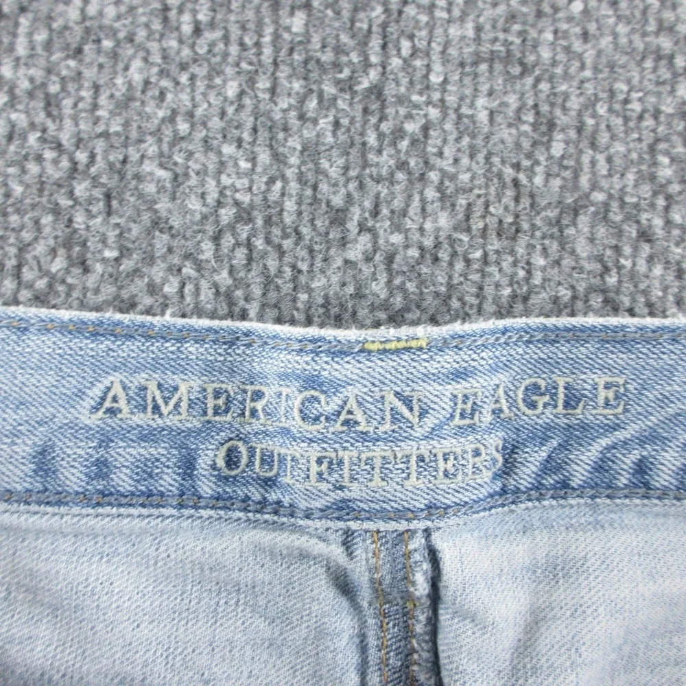 American Eagle Outfitters Denim Shorts Women 00 Blue Cut Off Distress Button Fly